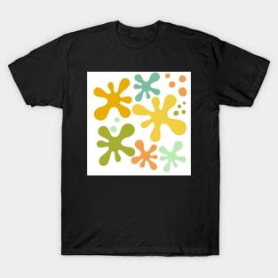 Blobs, softy blobby shapes in yellow green colors T-Shirt